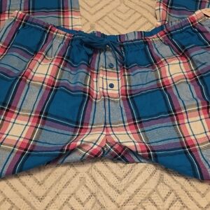 Cozy Plaid Pajama Pants in Blue and Pink